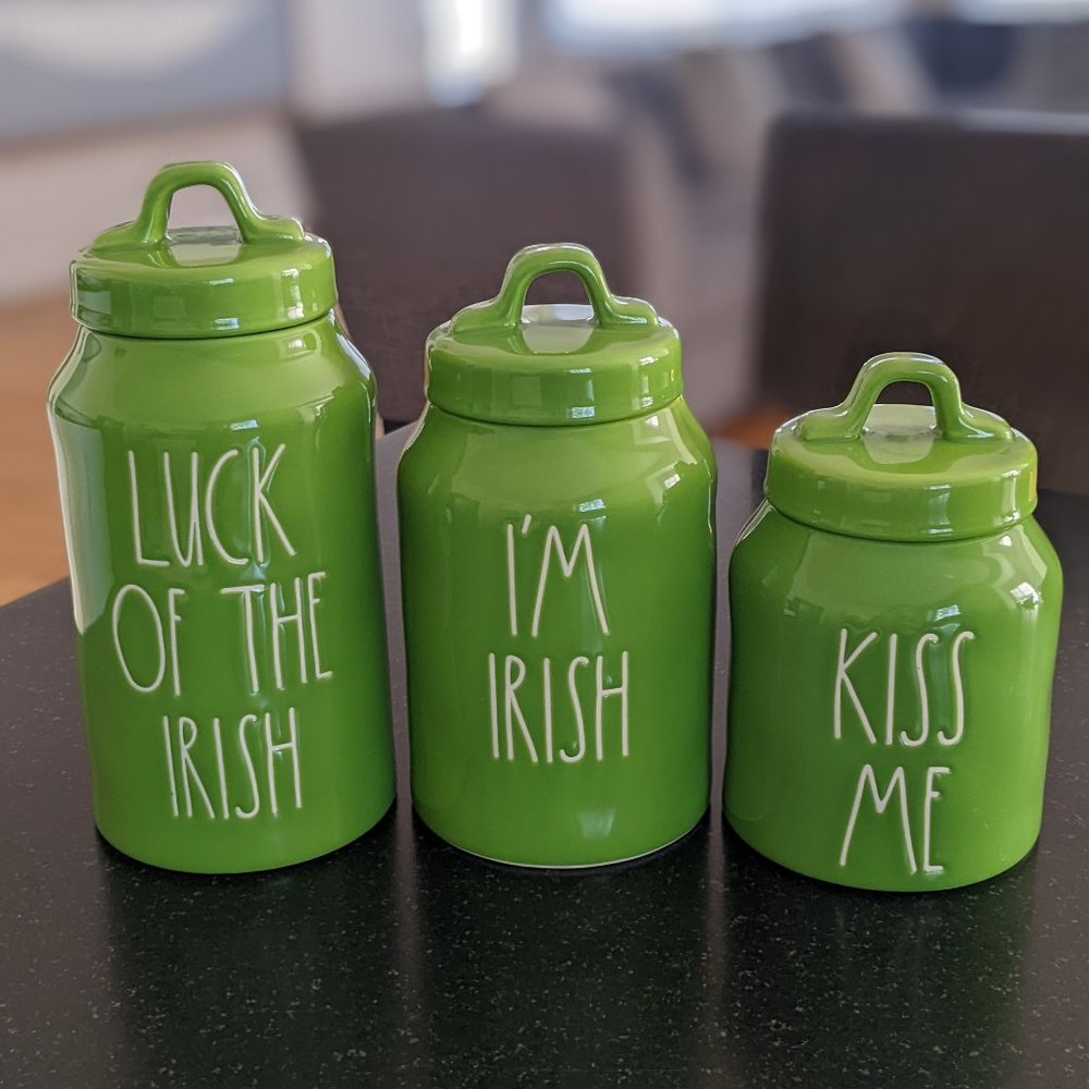 Rae Dunn Saint Patrick's day Canister set